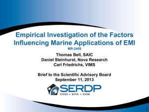 Empirical Investigation of the Factors Influencing Marine Applications of EMI