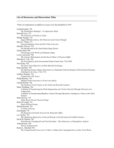 ________________________________________________________________________ List of Doctorates and Dissertation Titles