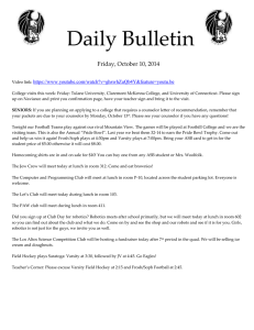 Daily Bulletin  Friday, October 10, 2014