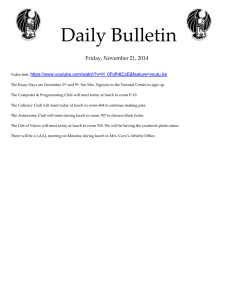 Daily Bulletin  Friday, November 21, 2014
