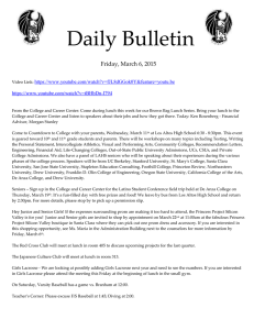 Daily Bulletin  Friday, March 6, 2015
