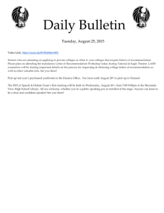 Daily Bulletin  Tuesday, August 25, 2015