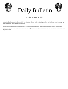 Daily Bulletin  Monday, August 31, 2015