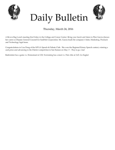 Daily Bulletin  Thursday, March 24, 2016