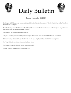 Daily Bulletin  Friday, November 13, 2015