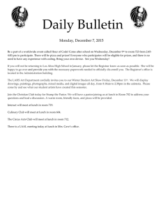 Daily Bulletin  Monday, December 7, 2015