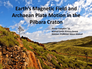 Earth’s Magnetic Field and Archaean Plate Motion in the Pilbara Craton