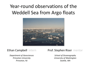 Year-round observations of the Weddell Sea from Argo floats Ethan Campbell