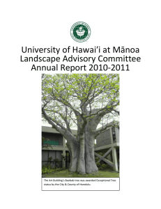 University of Hawaiʹi at Mānoa Landscape Advisory Committee Annual Report 2010-2011