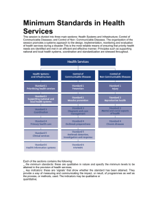 Minimum Standards in Health Services