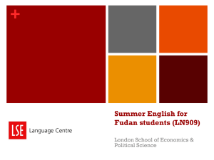 + Summer English for Fudan students (LN909) London School of Economics &amp;