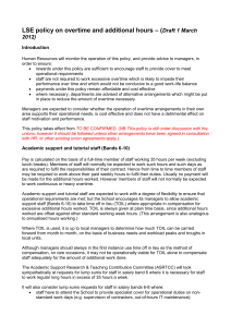 – ( LSE policy on overtime and additional hours Draft 1 March 2012)