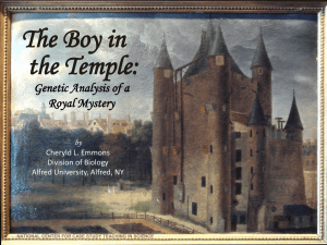 The Boy in the Temple: Genetic Analysis of a Royal Mystery