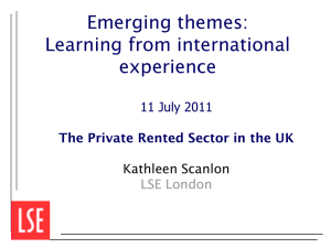 Emerging themes: Learning from international experience 11 July 2011