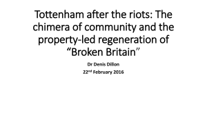 Tottenham after the riots: The chimera of community and the “Broken Britain”