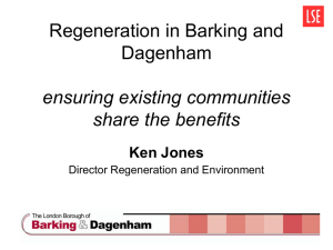Regeneration in Barking and Dagenham ensuring existing communities share the benefits