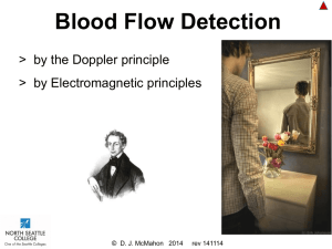 Blood Flow Detection &gt;  by the Doppler principle