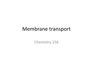 Membrane transport Chemistry 256