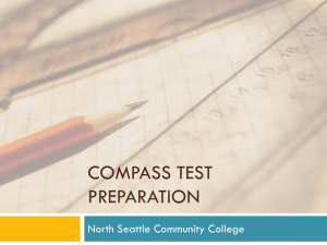 COMPASS TEST PREPARATION North Seattle Community College