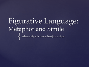 { Figurative Language: Metaphor and Simile