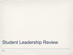 Student Leadership Review Date