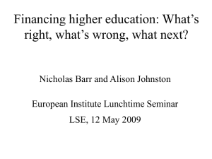 Financing higher education: What’s right, what’s wrong, what next?