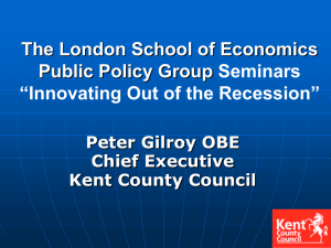 The London School of Economics Public Policy Group Seminars Peter Gilroy OBE