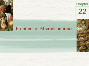 22 Frontiers of Microeconomics Chapter
