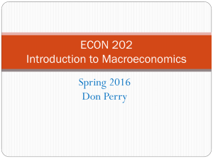 Spring 2016 Don Perry ECON 202 Introduction to Macroeconomics
