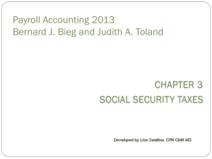 Payroll Accounting 2013 Bernard J. Bieg and Judith A. Toland CHAPTER 3