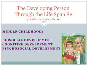 The Developing Person Through the Life Span 8e MIDDLE CHILDHOOD: BIOSOCIAL DEVELOPMENT