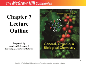Chapter 7 Lecture Outline Prepared by
