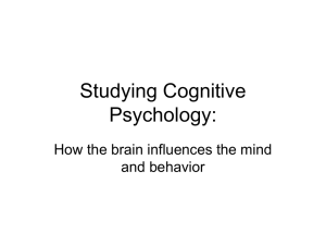 Studying Cognitive Psychology: How the brain influences the mind and behavior