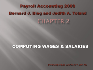 COMPUTING WAGES &amp; SALARIES Payroll Accounting 2009