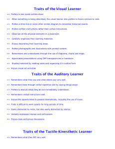 Traits of the Visual Learner