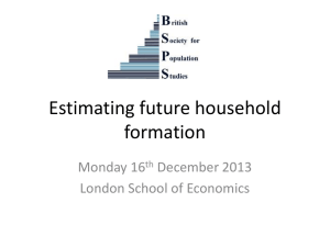 Estimating future household formation Monday 16 December 2013