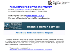 The Building of a Fully Online Program Featuring the work of