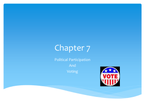 Chapter 7 Political Participation And Voting