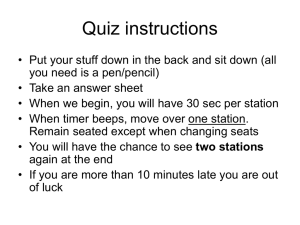 Quiz instructions