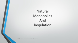 Natural Monopolies And Regulation