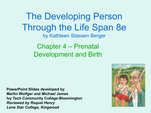 The Developing Person Through the Life Span 8e – Prenatal Chapter 4