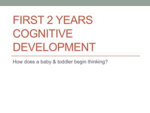 FIRST 2 YEARS COGNITIVE DEVELOPMENT How does a baby &amp; toddler begin thinking?