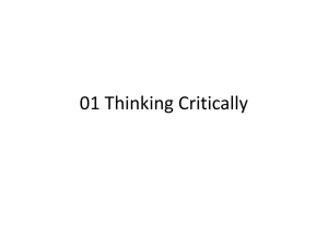 01 Thinking Critically