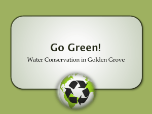 Water Conservation in Golden Grove