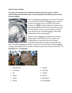Typhoon Haiyan: Reading