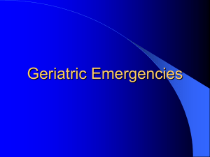 Geriatric Emergencies