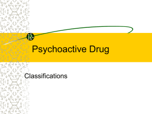 Psychoactive Drug Classifications