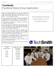 TechSmith  Facebook Study Group Application CSE 498