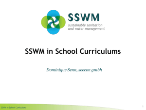 SSWM in School Curriculums Dominique Senn, seecon gmbh 1