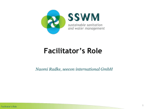 Facilitator’s Role Naomi Radke, seecon international GmbH 1